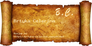 Brtyka Celerina névjegykártya